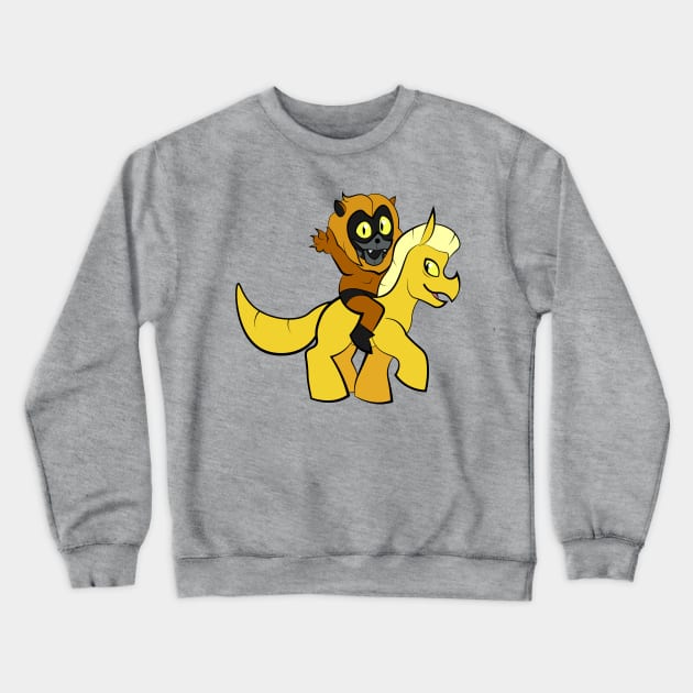 Ookla and his Horse Crewneck Sweatshirt by spookpuke